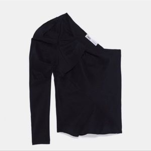 Zara Asymmetric One Shoulder Top
